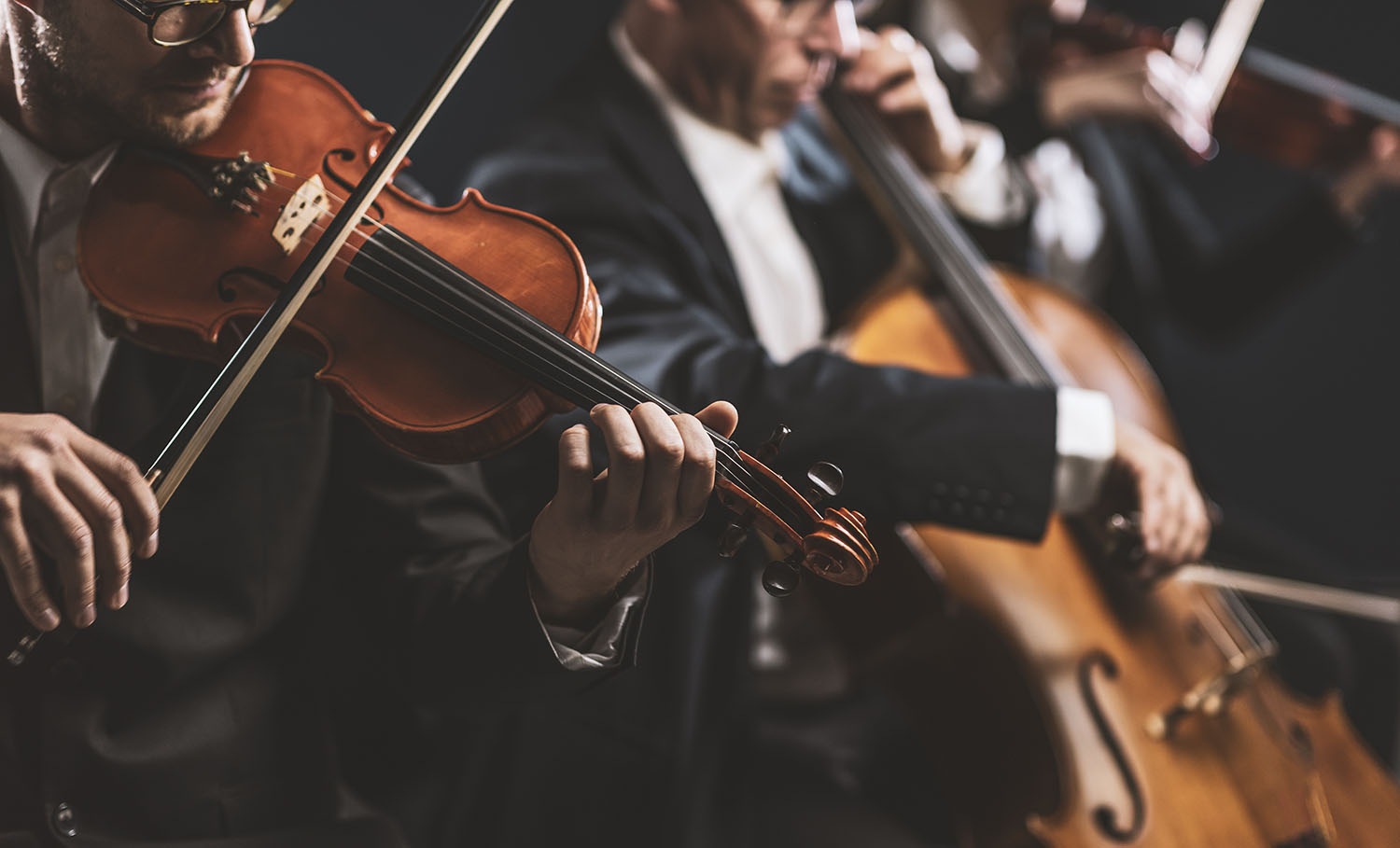 Orchestra performing on stage
